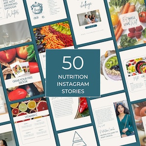 Health Fitness Nutrition Instagram Post, Nutrition And Wellness Coach Canva Templates, Instant Download, Health Instagram Stories Templates