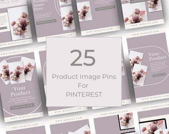Lilac Pinterest Pin Templates | Editable, Blogger Idea Pins | MM004