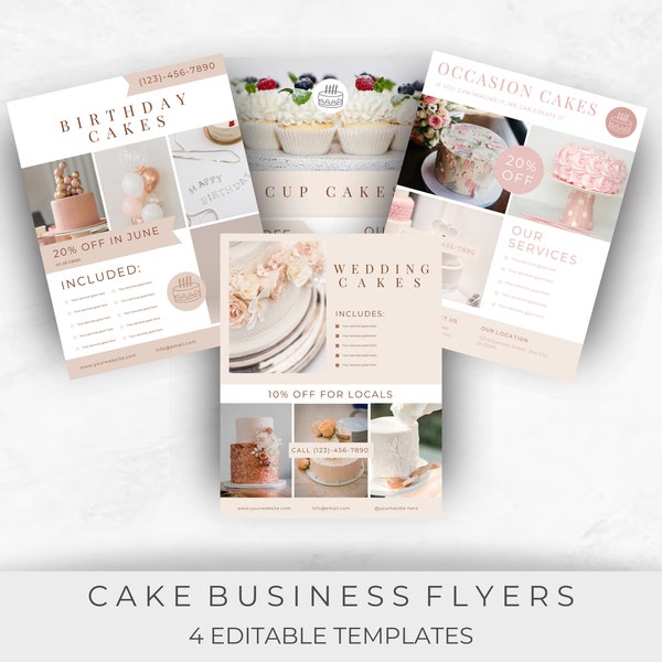 Cake Business Flyer | Cupcake Flyer| Editable Cake Flyer | Bake Shop Flyer | Cake Shop Promotion | Bake Shop Promotion | Instant Download