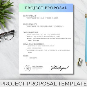 Simple Project Plan Template | Business Proposal | Project Management | Business Template | Instant Download | Marketing Proposal | Canva