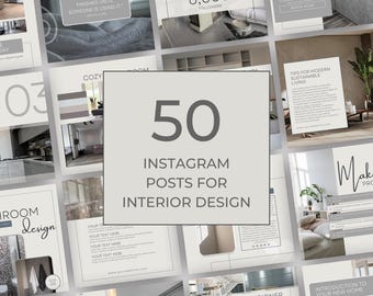 Interior Design Instagram Post Templates | Architecture & Decor | Editable Social Media