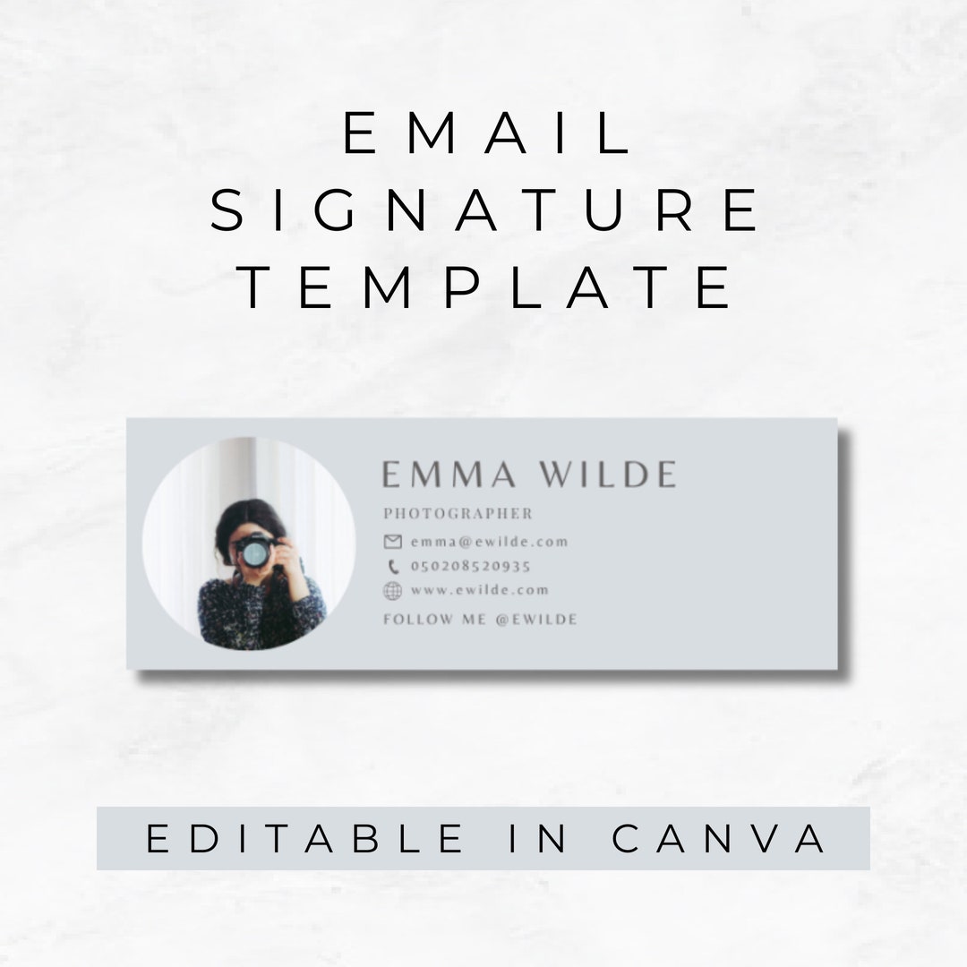Email Signature Template Canva | Business Email Signature Design ...