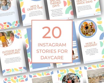 Daycare Instagram Story Templates: Editable Social Media Content