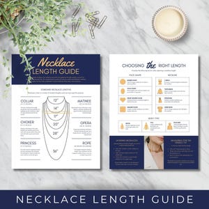 Necklace Length Guide: Printable Size Chart Template
