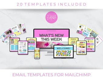 Modelo de Email Marketing Mailchimp | Mailchimp Email Templates Html | Download Instantâneo | Newsletter por Email | Modelo para Canva