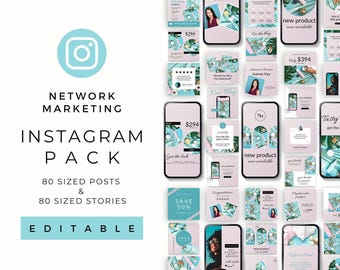 Direct Sales Instagram Templates | Editable Network Marketing Branding