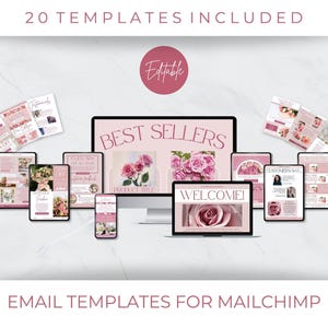 Nieuwsbriefsjablonen | Mailchimp-e-mailontwerpen | Bewerkbaar in canvas