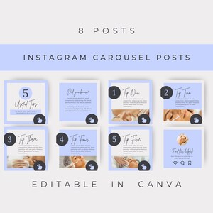 Carousel Instagram Post Templates for Bloggers, Educators and Social Media Managers | Editable Seamless Slide Posts for Faceless Marketing