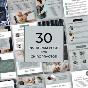 Publication Instagram d'un chiropraticien, Publication sociale marketing sur la santé, Done For You Marketing en ligne pour médecin, Téléchargement instantané, Contenu médical