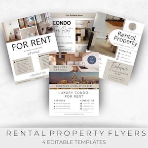 Rental Property Flyer Template | Landlords Template | Airbnb Management | Instant Download | Real Estate Template | Investment Property