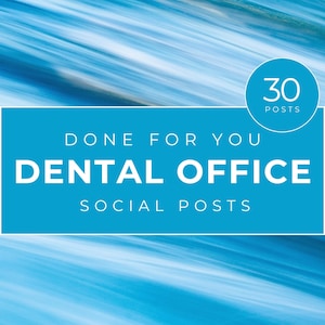 Dental Office Instagram Posts, Done For You Social Media Content, Instant Download, Editable Templates for Dentist Marketing and Advertising