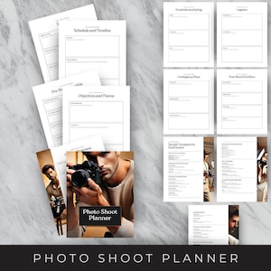 Photo Shoot Planner Template for Photographers and Photography Enthusiasts for Organizing and Executing Flawless Photo Shoots | Printable