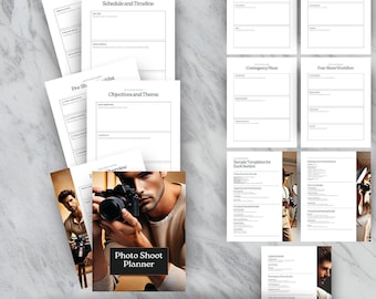 Photo Shoot Planner Template for Photographers and Photography Enthusiasts for Organizing and Executing Flawless Photo Shoots | Printable