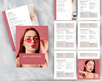 UGC Checklist for Content Creation to Help Plan, Create and Oversee User Generated Content Effectively | Editable Influencer Marketing Tool