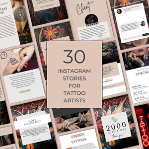 Instagram Post Template For Tattoo Artist, Editable Instagram Story Templates, Permanent Make Up Artist Social Media Posts, Instant Download