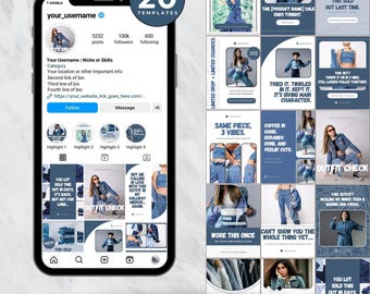 Clothing Influencer Social Media |  Editable, Instagram Post Templates