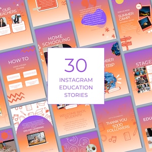 Educational Instagram Post Template | Social Media Posts Education | Instant Download | School Social Media | Teacher Instagram Stories