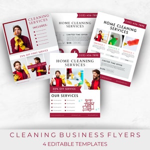 Cleaning Business Flyer Template | Cleaning Service | Clean Business Flyer | Business Promotion | Canva Template | Editable Template