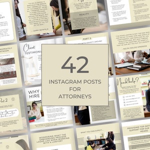 Instagram Lawyer Posts | Attorney Templates | Law Office Marketing | Lawyer Social Media | Instant Download | Editable Canva Template