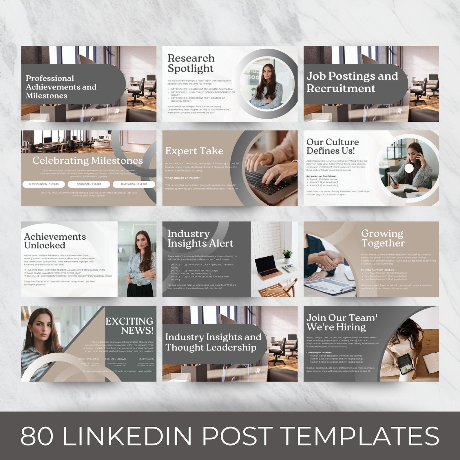 Linkedin Post Templates for Marketing Professionals, Entrepreneurs ...