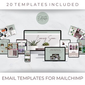 Email Newsletter Templates For Mailchimp | Email Marketing | Instant Download | Template For Canva | Ecommerce Email | Content Creator