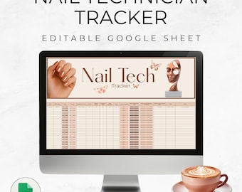 Nageltechniker Google Blatt | Bearbeitbare Arbeitsblattvorlage für Salonbesitzer und Beauty Business Professionals