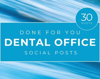 Dental Office Instagram Posts, Done For You Social Media Content, Instant Download, Editable Templates for Dentist Marketing and Advertising