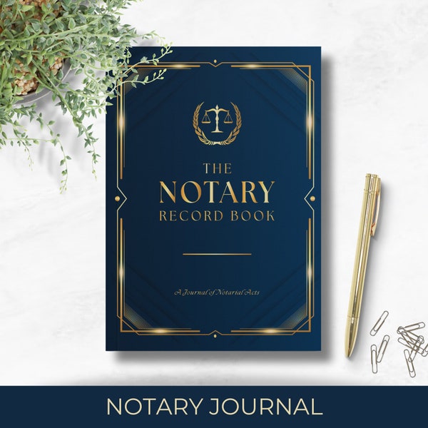 Notary Journal Printable, Logbook For Loan Signing Agent, Ready To Print PDF, Instant Download, Record Keeping Data Entry For Notaries