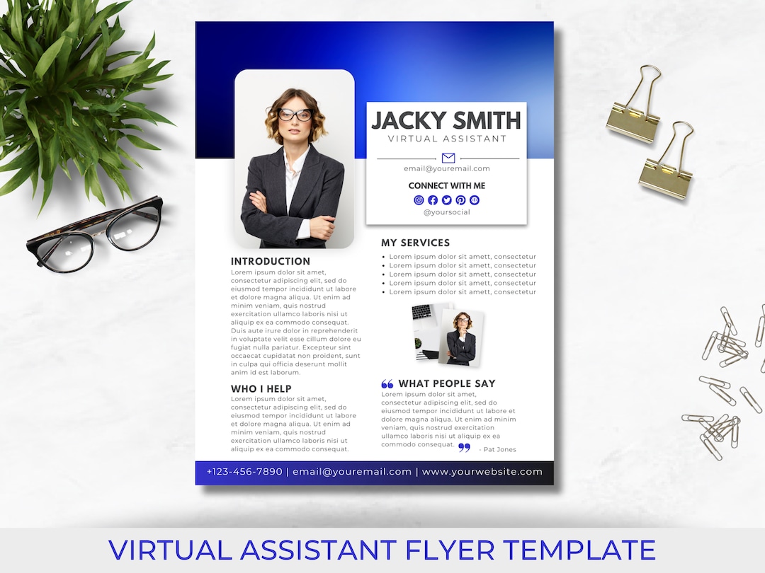 Virtual Assistant Flyer Templates VA Branding and Marketing Instant Virtual Assistant Flyer Templates VA Branding and Marketing Instant