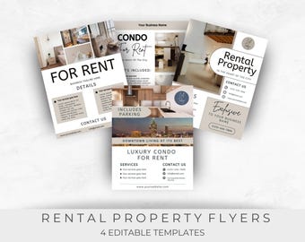 Rental Property Flyer Template | Apartment Lease & Airbnb Marketing