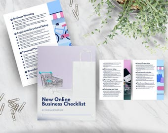 New Online Business Startup Checklist | Editable, Printable Template