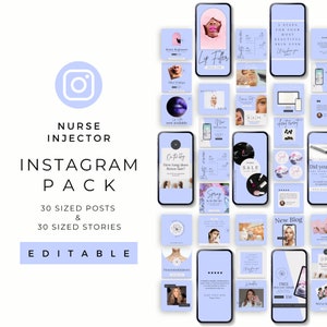 Botox Templates | Nurse Injector Canva Beauty | Filler Templates | Medspa Posts | Skincare Instagram | Nurse Injector Instagram