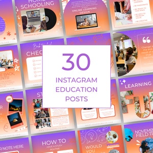Instagram Templates Canva For Education | School Social Media | Kids Early Education | Instant Download | Kindergarten Posts | Daycare Posts