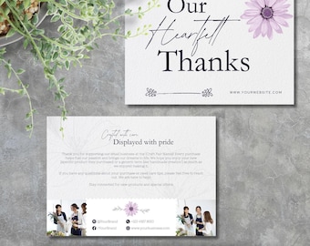 Craft Fair Thank You Card | Editable, Printable Vendor Template