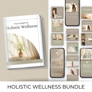 Holistic Wellness Ebook and Instagram Template Bundle for Coaches, Practitioners and Professional Health Care Businesses