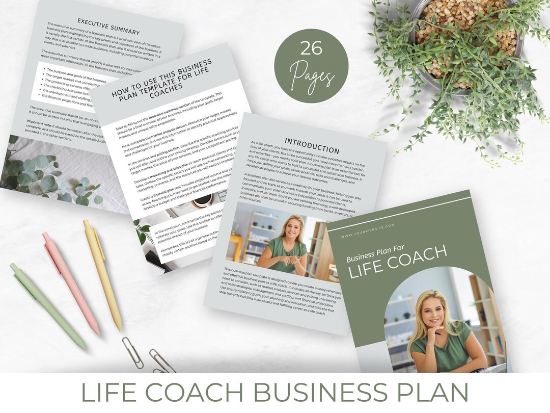 Life Coach Business Plan Template | Marketing, Executive Summary ...
