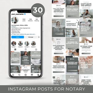 Notary Public Instagram Posts | Editable Done For You Social Media Content for Loan Signing Agents and Mobile Notaries