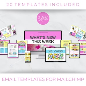 Email Marketing Template Mailchimp | Mailchimp Email Templates Html | Instant Download | Email Newsletter | Template For Canva