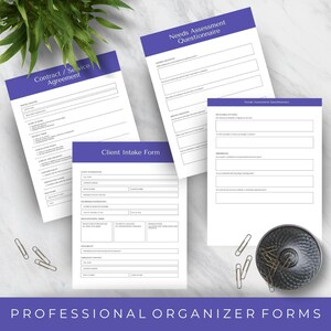 Professional Home Organizer Form Templates for Businesses Offering Declutter Services | Editable, Printable Done For You Service Agreement