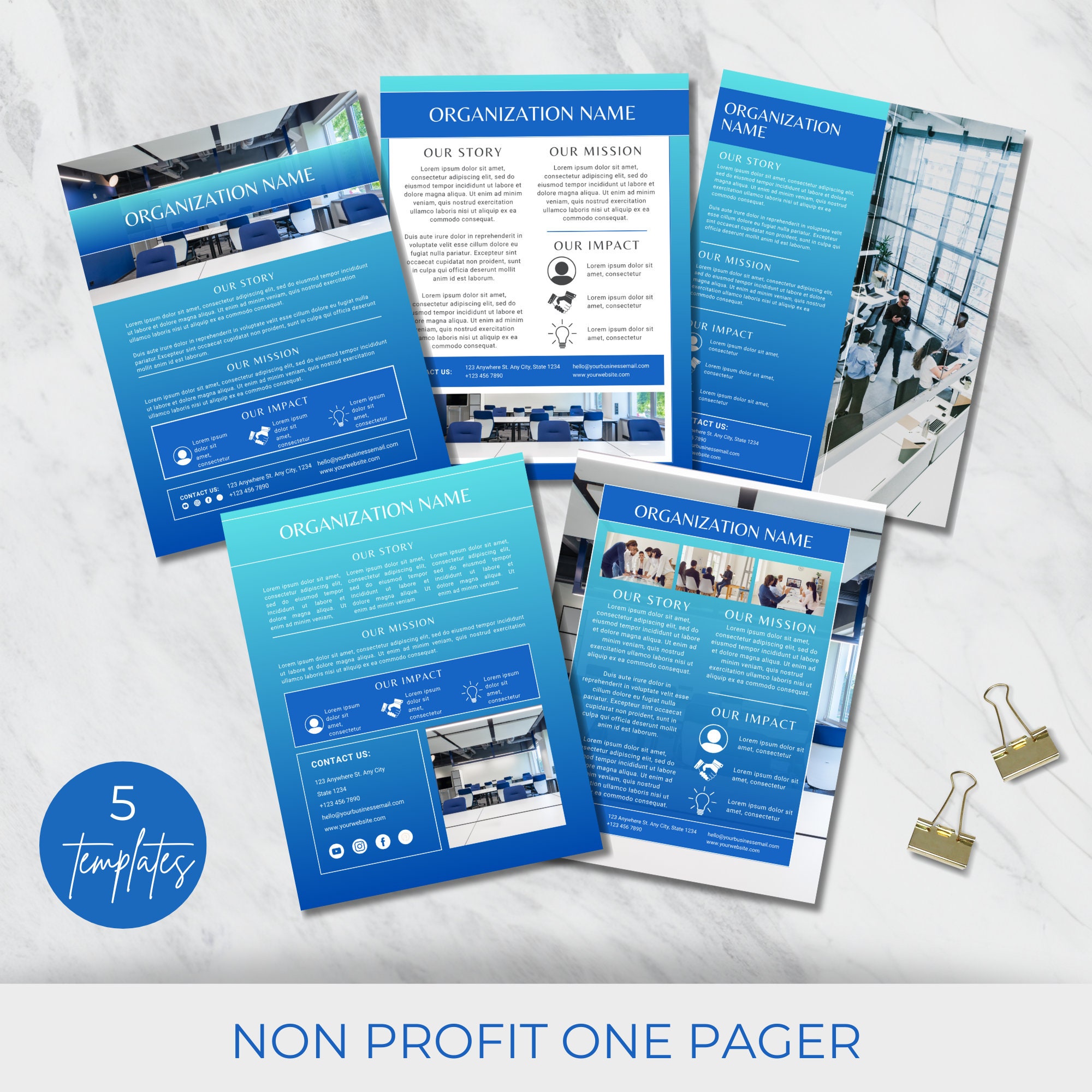 Canva template non profit one pager editable non profit charity
