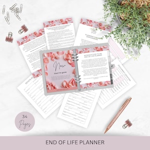 End Of Life Planner Editable | Estate Planning Family Binder | What If Binder | Editable Planner | Digital Download | Final Wishes Planner