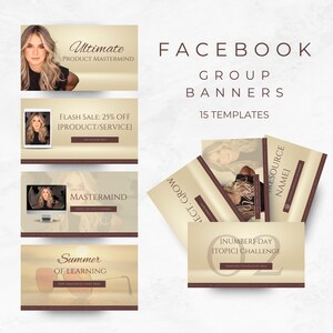 Facebook Group Banner Templates | Editable Done For You Marketing for Promoting Announcements, Special Events or General Group Activities