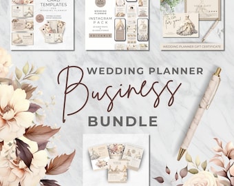 Wedding Planner Marketing Starter Kit | Editable Instagram Pack, Flyers, Business Cards