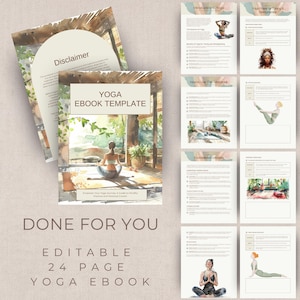 Yoga Ebook Template für Yogalehrer, Wellness Coaches und Gesundheitsbegeisterte | Done For You Bleimagnet-Broschüre