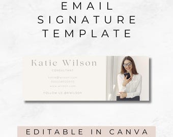 Email Signature Template | Instant Download | Custom Email Signature Photo | Digital Download | Realtor Signature | Real Estate | MM001