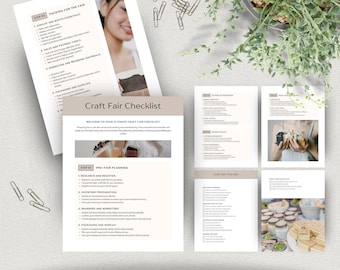 Craft Fair Vendor Checklist | Editable and Printable Planning Tool for Successful Events | Perfect for Handmade Businesses and Pop Up Shops
