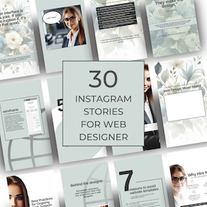 Editable Social Media Posts for Website Designers | Done For You Instagram Story Templates with Web Builders Content | Instant Download
