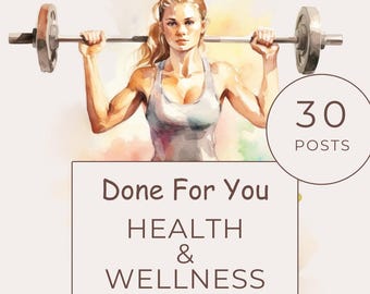 Wellness Coach Social Media Vorlagen | Bearbeitbare Instagram Posts | 30 Designs