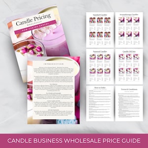 Candle Business Wholesale Price Guide | Editable and Printable Done For You Line Sheet Template | Small Business Catalogue Price List