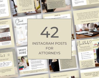 Instagram Lawyer Posts | Attorney Templates | Law Office Marketing | Lawyer Social Media | Instant Download | Editable Canva Template